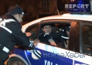 Bakıda özünü polis işçisi kimi təqdim edən sərxoş sürücü saxlanıldı - VİDEO