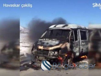 Azərbaycanlı futbolçuları daşıyan avtobus Siyəzəndə külə döndü – VİDEO