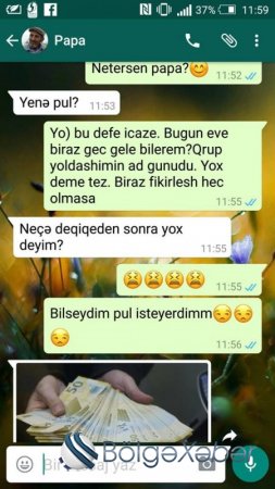 Azərbaycanlı ata və qızının rekord qıran “WhatsApp” söhbəti – FOTO