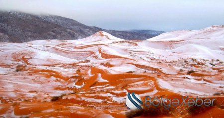 Sahara səhrasına qar yağıb –  37 ildən sonra (FOTOLAR)
