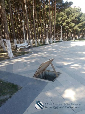 Abşeron rayonundakı H.Əliyev parkında açıq qalmış lyüklar ətrafa dəhşət saçır!(FOTO)