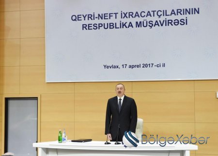 Prezident İlham Əliyevin sədrliyi ilə Yevlaxda qeyri-neft ixracatçılarının respublika müşavirəsi keçirilir