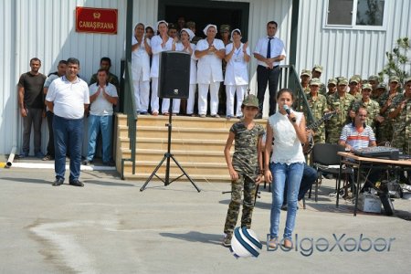 Bərdədə Qurban bayramı ilə əlaqədar hərbi hissələrdə konsert proqramları təşkil edilib-FOTO