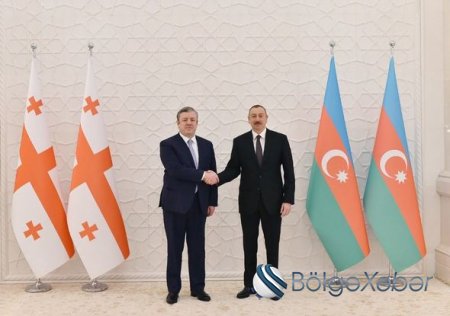Prezident Gürcüstan baş naziri ilə görüşüb (FOTOLAR)