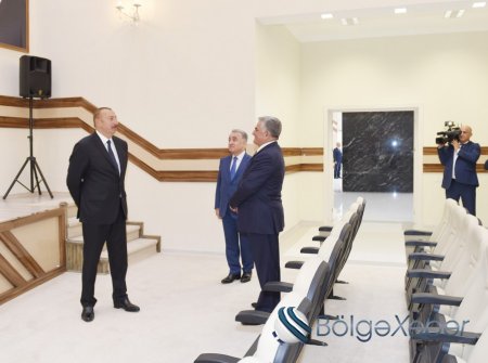 Prezident İlham Əliyev Biləsuvarda Gənclər Evinin açılışında iştirak edib-FOTO