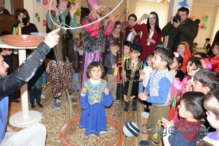 Tərtərin Seydimli kəndində balaca fidanlar Novruz  şənliyinə toplandılar-FOTO