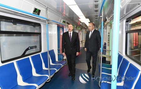 Prezident metronun “Xətai” stansiyasında – FOTOLAR
