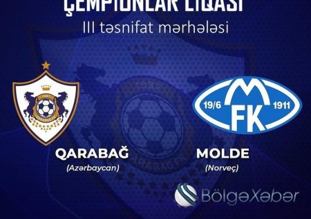 "Qarabağ" - "Molde" matçının vaxtı məlum oldu