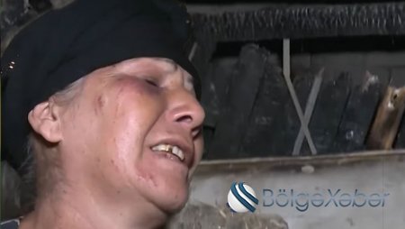 Ana və 2 azyaşlı uşağın diri-diri yandığı evdən dəhşətli görüntülər - VİDEO