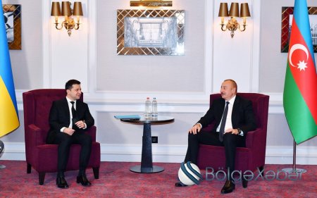 İlham Əliyev Brüsseldə Ukrayna Prezidenti ilə görüşdu