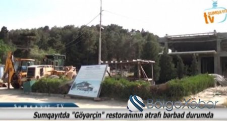 Sumqayıtda "Göyərçin" restoranının ətrafı bərbad durumda - VİDEOREPORTAJ