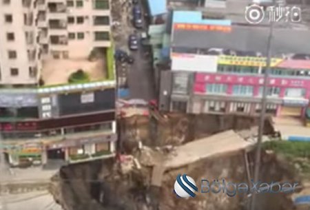 Çində dəhşət: Metro tuneli çökdü – VİDEO