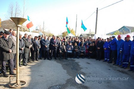 Tərtər rayonunun Yuxarı Sarıcalı kəndinə təbii qaz verildi-FOTO
