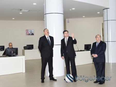Prezident Əmlak Məsələləri Dövlət Komitəsinin yeni mərkəzinin açılışını edib-FOTOLAR