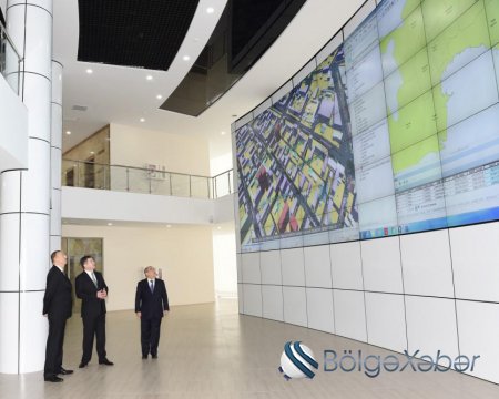 Prezident Əmlak Məsələləri Dövlət Komitəsinin yeni mərkəzinin açılışını edib-FOTOLAR