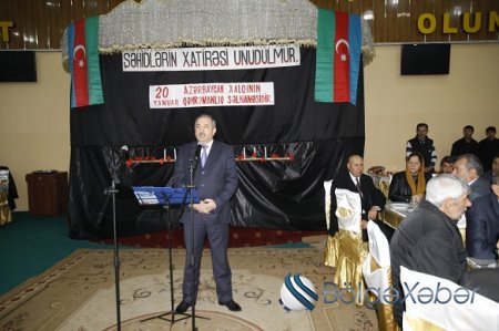 Cəlilabad rayonunda 20 yanvar faciəsinin 26-cı ildönümünə həsr olunmuş tədbir keçirilmişdir