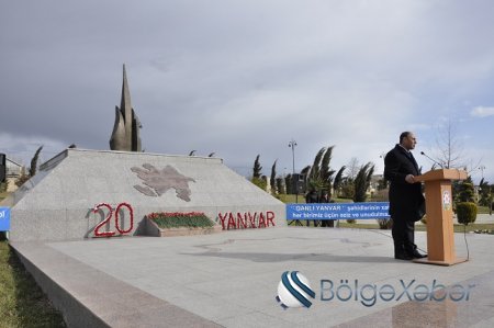 Bərdədə 20 Yanvar faciəsinin 26-cı ildönümü ilə əlaqədar tədbir keçirildi-FOTO