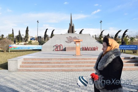 Bərdədə 20 Yanvar faciəsi şəhidlərinin xatirəsi anıldı