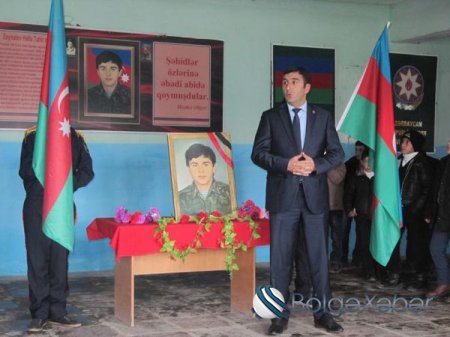 Bərdədə şəhidin doğum günü adını daşıyan məktəbdə anıldı- FOTO