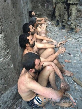 PKK terrorçuları türk əsgərinə çılpaq vəziyyətdə təslim oldular - FOTO