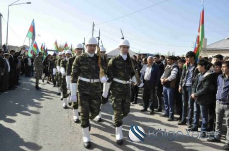 Şəhid baş leytenant Bərdədə torpağa tapşırıldı- FOTO