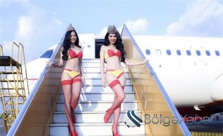 Bikinili stüardessaların çalışdığı aviaşirkət (FOTO)