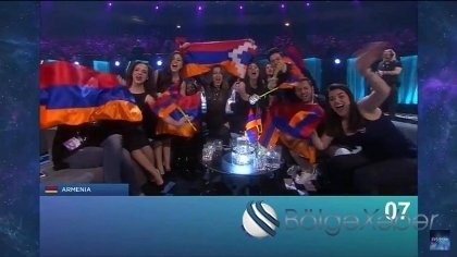 Ermənilərin "Eurovision"da bayraq təxribatı-VİDEO