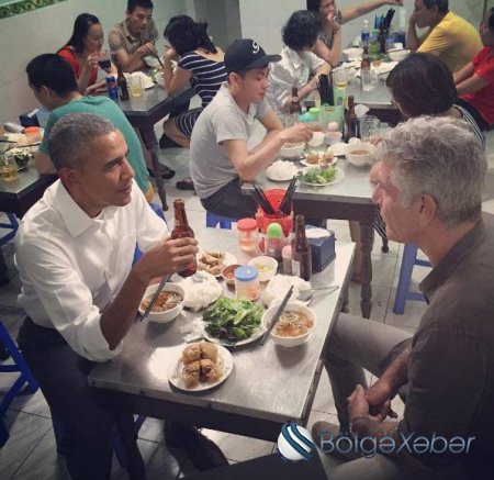 Obamanın 3 dollarlıq naharı - FOTOLAR Obamanın 3 dollarlıq naharı - FOTOLAR