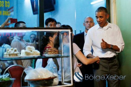Obamanın 3 dollarlıq naharı - FOTOLAR Obamanın 3 dollarlıq naharı - FOTOLAR