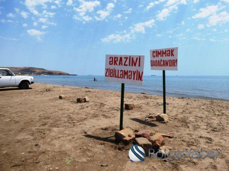 Bakının pulsuz çimərliyində adamları belə ələ salırlar - FOTO