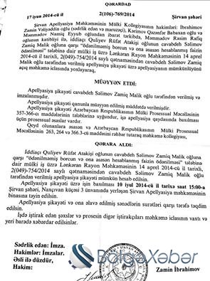  “Sələmçi deputat” barəsində daha bir məhkəmə qərarı - İFŞA