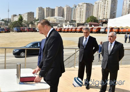 Prezident İlham Əliyev “Sovetski”də yol-nəqliyyat infrastrukturunun təməlini qoyub-FOTO