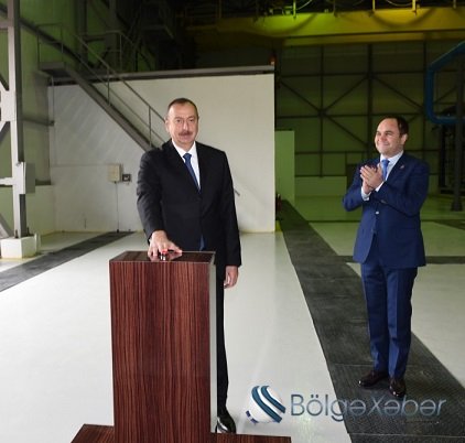 İlham Əliyev oksigen zavodunun açılışında - FOTO