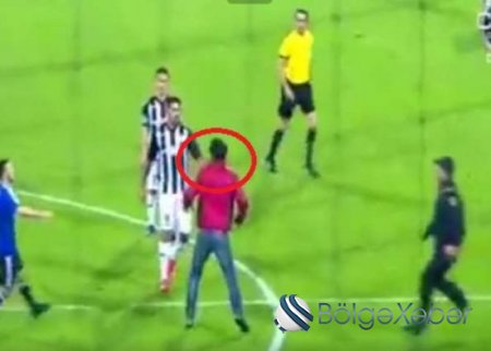 “Neftçi” futbolçusu azarkeşə yumruq atdı - İşə polis qarışdı+Foto+Video