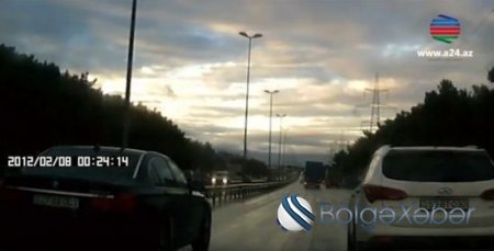 Xaçmazın İcra başçısının avtomobilinin şok videosu - 60-lıq yolda 100 km/saatla sürür