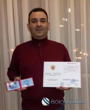 Tanınmış hüquq eksperti, psixoloq İsmayıl Zalov Rusiya Federasiyasının vəkillik sertifikatını alıb