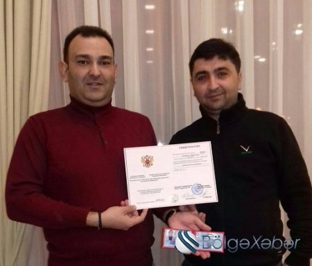Tanınmış hüquq eksperti, psixoloq İsmayıl Zalov Rusiya Federasiyasının vəkillik sertifikatını alıb