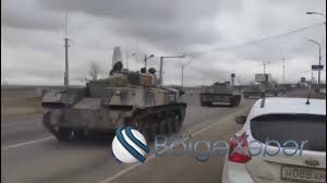 Rusiya Azərbaycan TIR-larını qorumaq üçün tanklar göndərdi - Video