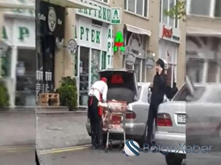 Bakıda "Fresco" supermarketinin qarşısında iyrənc mənzərə - VİDEO