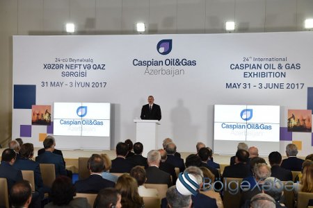 Prezident İlham Əliyev XXIV Beynəlxalq “Xəzər Neft və Qaz-2017” sərgi və konfransının açılışında iştirak edib