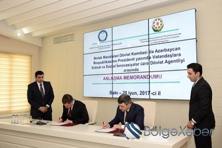 Əmlak Komitəsi ilə Vətəndaşlara Xidmət və Sosial İnnovasiyalar üzrə Dövlət Agentliyi arasında Memorandum imzalanıb