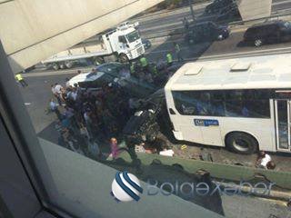 Hava Limanı yolunda dəhşətli qəza -2 nəfər ölüb (FOTO)