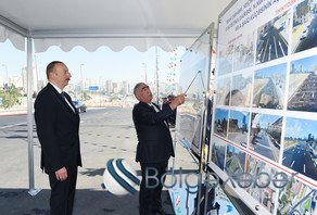 Prezident İlham Əliyev paytaxtın keçmiş “Sovetski” ərazisində yeni yolların açılışında iştirak edib