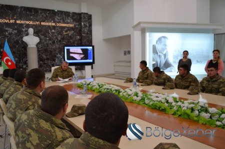 N saylı Hərbi hissənin bir qrup hərbiçisi Heydər Əliyev Mərkəzində oldular-Hacıqabulda N saylı Hərbi hissənin bir qrup hərbiçisi Heydər Əliyev Mərkəzində oldular-Hacıqabulda