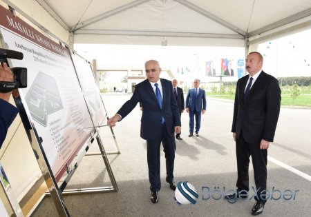 Azərbaycan Prezidenti Masallı Sənaye Məhəlləsinin açılışında iştirak edib-FOTO