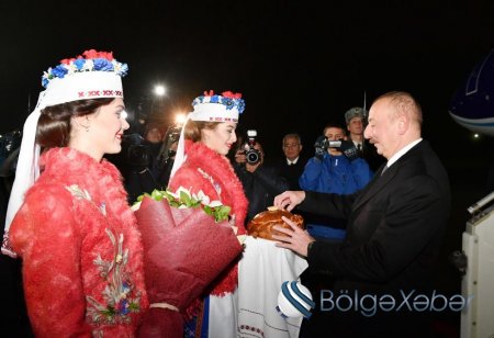 Prezident İlham Əliyev Belarusda rəsmi səfərdədir - FOTO