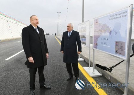 İlham Əliyev Pirşağıda avtomobil tunelinin açılışında - FOTO