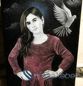 Yandırılaraq öldürülən Nərminin qəbir daşı hazırlandı - FOTO