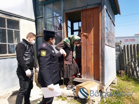 Xaçmaz və Xudat polisi karantin rejiminə nəzarət edir, aztəminatlı insanlara yardım göstərir-FOTO,VİDEO