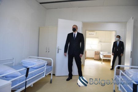 Prezidenti İlham Əliyev Qobustanda modul tipli xəstəxananın açılışını edib